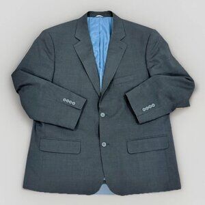 Men’s Oak Hill perfect Fit 2 Button Single vent Poly Blend Black Blazer 46R